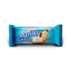 Oblátky Marilky so smotanovou príchuťou 47g -  škola Cukrovinka Bobík dezert s mliekom a medom 28g