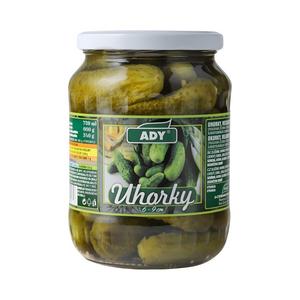 Uhorky 6-9cm 720ml, 660g /PP340g/ sklo Ady - FOOD LOGISTIC