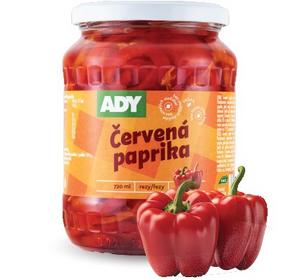 Paprika červená rezy (kápia) 720ml, 630g /PP330g/ sklo Ady - FOOD LOGISTIC
