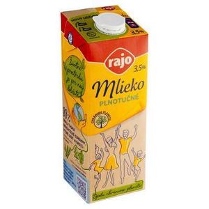 Mlieko trv. plnotučné 3,5% 1l Rajo - ribináčik Vanilka 125g bezlepkový