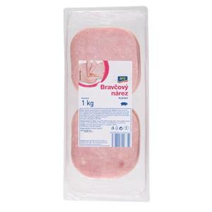 Šunka bravčová krájaná 58% OA 1kg ARO - ravčové mäso trhané Sous Vide /VAHA/ cca 1kg Banquet