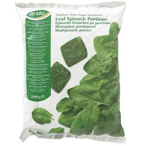 Špenát listový /porcie 50g/ 2,5kg ARDO - FegaFrost