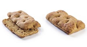 Schiacciata tmavý taliansky plochý chlieb, predkrájaný 100g - Mišove maškrty FOOD LOGISTIC
