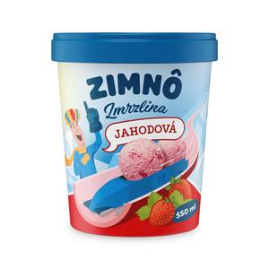 Zmrzlina jahodová mliečna 550ml Zimnô - FegaFrost