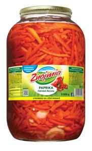Kápia - paprika červená sterilizovaná rezy 3,5kg Znojmia-Orkla sklo - FOOD LOGISTIC