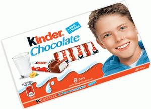 Cukrovinka Kinder Chocolate 100g - IO Smoothie Bites jahody, banán, jogurt 10g BONITAS