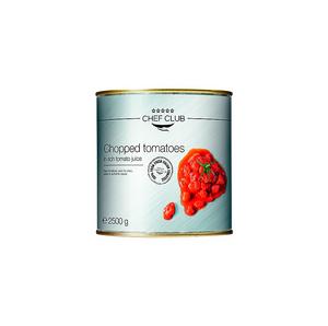 Paradajky krájané v rajčinovej šťave 2,5kg Chef Club-Orkla - retlak paradajkový zahustený 800g Knorr