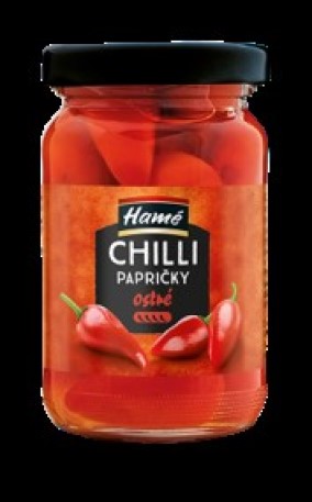 Chilli papričky 105g sklo Hamé-Orkla