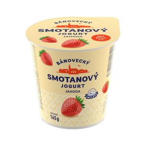 Jogurt smotanový jahoda 145g Bánovecký - FOOD LOGISTIC