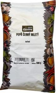 Kor. Čierne mleté 500g fólia GaSe - or. Čierne celé 500g fólia GaSe