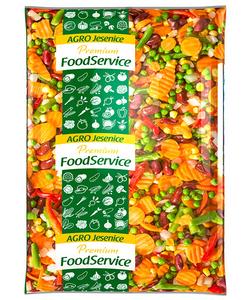 Zmes zeleninová Mexico mix 2,5kg /mrkva, fazuľa červená, hrášok, kukurica, cibuľa, fazuľové struky, paprika / Food Service - FOOD LOGISTIC