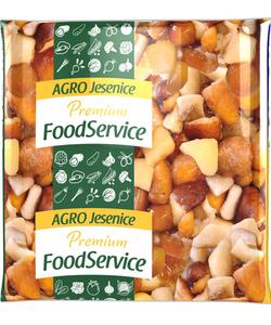 Zmes húb 1kg /Hliva, Nameko, Shii-ta-ke, Šampiňóny/Food Service - penát pretlak sekaný porcie 2,5kg