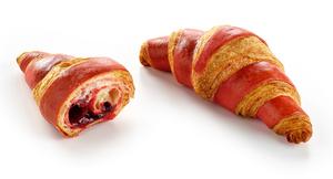 Croissant dvojfarebný s malinovou náplňou 90g - FOOD LOGISTIC
