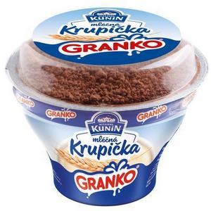 Dezert Krupica mliečna Granko 150g Kunín - ogurt jahodový 20x150ml Sabi