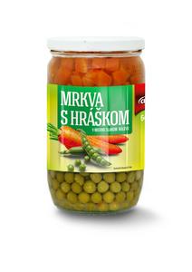 Hrášok s mrkvou 680g /420g/ sklo CBA - FOOD LOGISTIC