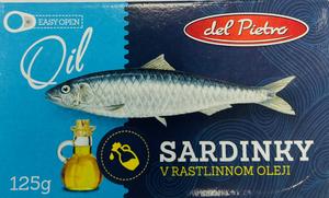 Sardinky v rastlinnom oleji 12g DP easy open - FOOD LOGISTIC