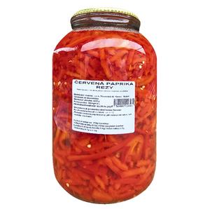 Kápia - paprika červená rezy 3400g /PP1600g/ sklo Hajduk - hilli papričky 105g sklo Hamé-Orkla