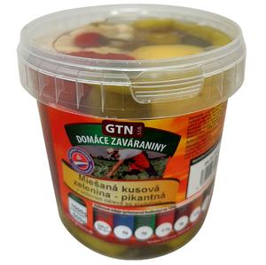 Zelenina miešaná kusová pikantná 1,1kg /PP600g/ vedierko GTN - retlak paradajkový 5kg SPAK
