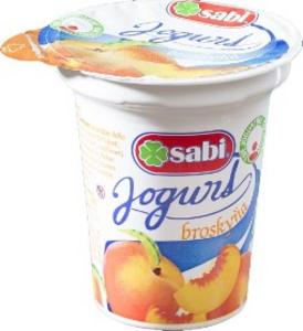 Jogurt broskyňový 20x150ml Sabi - Mišove maškrty FOOD LOGISTIC