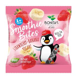 BIO Smoothie Bites jahody, banán, jogurt 10g BONITAS - FOOD LOGISTIC