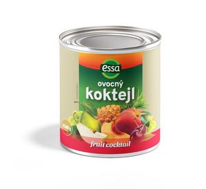 Kompót koktail ovocný mix európsky 2500g /PP1500g/ plech Essa - Mišove maškrty FOOD LOGISTIC