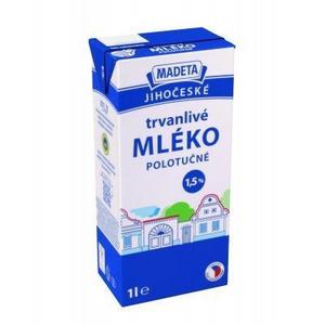 Mlieko trv. polotučné 1,5% 1l Madeta - FOOD LOGISTIC