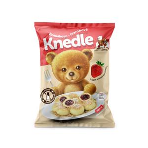 Knedle jahodové zem.tvarohové bezlaktózové 8x480g Mišove maškrty - irohy plnené malinovou náplňou 5x1kg Mišove maškrty