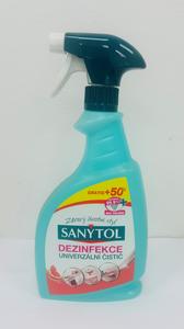 Dezinfekcia Sanytol 500ml+250ml ZDARMA grep - istiaci prostriedok Cif cream 500ml citrón (žltý)