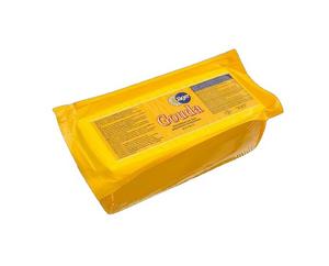 Syr Gouda živočíšna 48% blok /Váha cca 3 kg/ DE - yr tehla Goldy 45% / VÁHA cca 3kg /