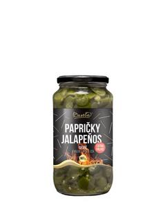 Papričky Jalapeňos zelené krájané 960g /PP 450g/ sklo Bassta - azuľa červená sterilizovaná v mierne slanom náleve 400g /PP240g/ plech Bassta