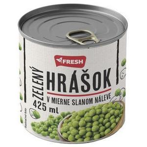 Hrášok zelený 425ml, 400g /PP280g/ plech Fresh - FOOD LOGISTIC