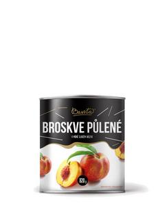 Kompót Broskyne polené lúpané 820g /PP 480g/ plech Bassta - FOOD LOGISTIC
