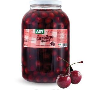 Kompót čerešňový vykôstkovaný 3600g /PP 1800g/ sklo ADY - hren 720ml, 670g sklo Ady
