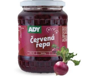 Repa červená - cvikla kocky 720ml, 660g /PP400g/ sklo Ady - hilli papričky 105g sklo Hamé-Orkla