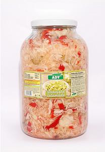 Čalamáda Dunajská 3720ml, 3300g /PP1900g/ sklo Ady - livy čierne krájané 3000g /PP 1560g/ plech Bassta