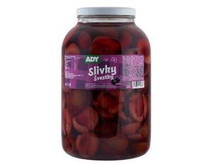 Kompót slivkový vykôstkovaný 3720ml, 3600g /PP2100g/ sklo Adyy - FOOD LOGISTIC