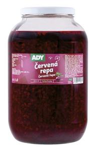 Repa červená - cvikla kocky 3720ml, 3500g /PP1800g/ sklo Ady - hilli papričky 105g sklo Hamé-Orkla