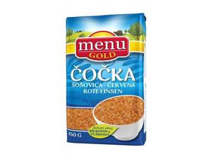 Šošovica červená lúpaná 450g Menu Gold - FOOD LOGISTIC