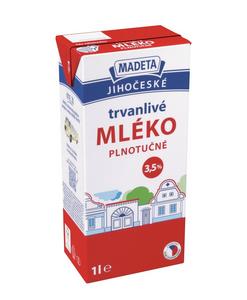 Mlieko trv. plnotučné 3,5% 1l Madeta - FOOD LOGISTIC