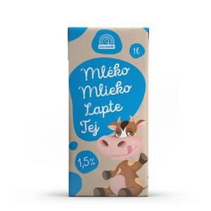 Mlieko trvanlivé polotučné 1,5% 1l Euromilk - FOOD LOGISTIC