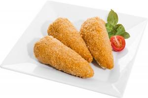 Kurací rezeň plnený maslom obaľovaný predsmažený 1,02kg 6x170g Janex - FOOD LOGISTIC