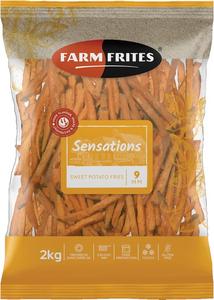 Hranolky Batátové Sweet potato 9mm 5x2kg Farm Frites - FOOD LOGISTIC
