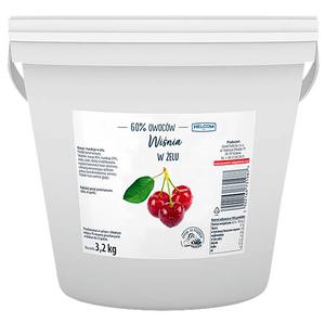 Ovocie v géli višne 60% 3,2kg vedro - FOOD LOGISTIC