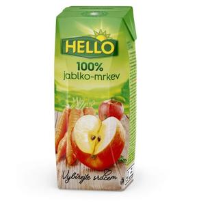 Džús jablko-mrkva 100% Hello 250g - FOOD LOGISTIC