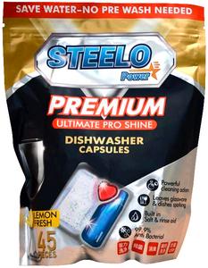 Kapsule do umývačky riadu Steelo Power Premium Lemon Fresh 45gx12g - FOOD LOGISTIC