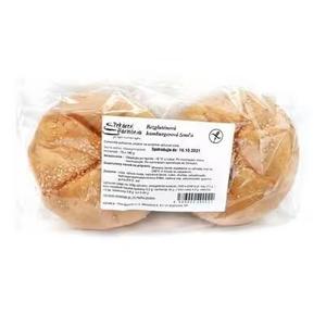Žemľa hamburgerová bezlepková 30x120g - upečená Harmónia - FOOD LOGISTIC
